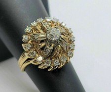 2CT Round Cut Lab-Created Diamond Women's Engagement Ring 14K Yellow Gold Finish