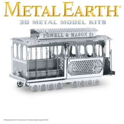 Fascinations Metal Earth Cable Car Laser Cut 3D Model Trolley