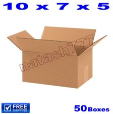 50 - 10x7x5 Cardboard Boxes 32-ECT Mailing Packing Shipping Corrugated Carton