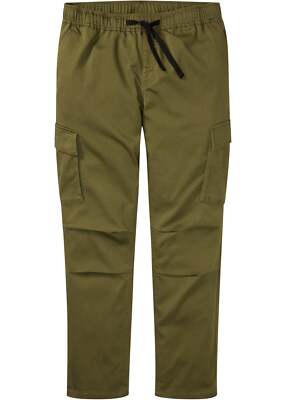Stretch-Cargohose Straight Gr. 46 Dunkelkhaki Herren Loose Fit Hose Pants Neu*