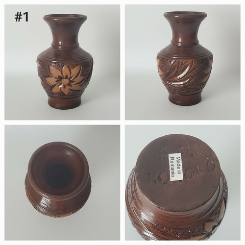 VTG KOROND Pottery Transylvania Hand Carved Decorative Vase Signed Rustic - Picture 3 of 11