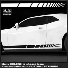 Dodge Challenger Rocker Panel Strobe Stripes Decals 2008 2009 2010 Pro Motor 