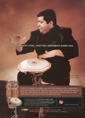 2003 Print Ad of Latin Percussion LP Giovanni Hidalgo Compact & Palladium Congas
