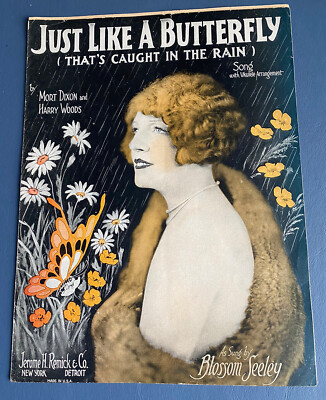 Just Like a Butterfly  Sheet music 1927 Sung by Blossom Seely