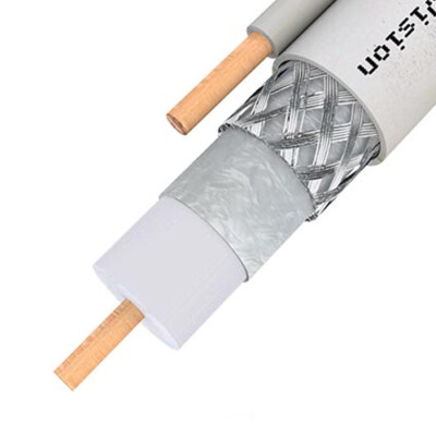 1000ft White RG6 3GHz Coax Cable Solid Copper 18AWG with Ground Wire, UL ETL CL2