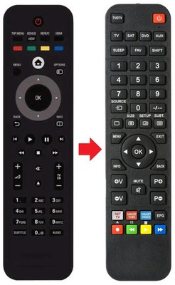 Fernbedienung geeignet für PHILIPS BDP2500/05 | BDP2500/12 | BDP2500/51