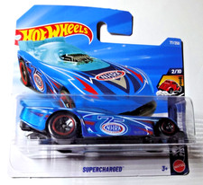 Hot Wheels Supercharged NHRA Drag Racing Car JJL02 Neuf 2026 Bleu 1:64