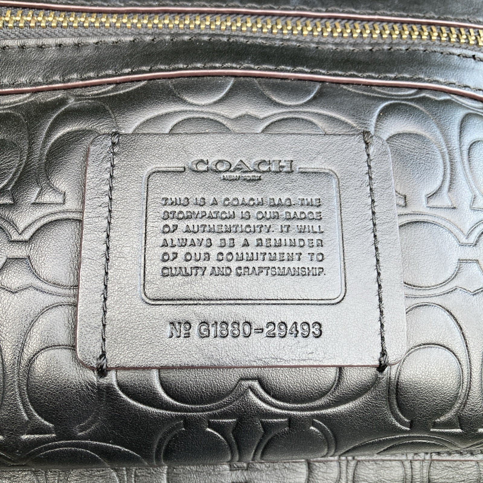 Sold Out Coach Academy Backpack 29493 in Signature Leather Black image 4