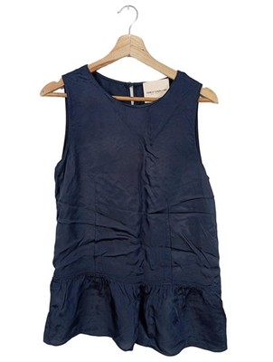 ERIKA CAVALLINI ärmellose Bluse Damen Bluse Gr. DE 38 blau Casual-Look