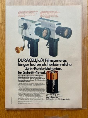 Duracell Mallory Batterie Filcamera 1976 Vintage Ad Werbung Reklame
