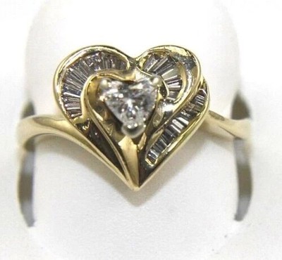2.1Ct Heart Cut Lab Created Diamond  Wedding Anniversary 14k Yellow Gold FN Ring