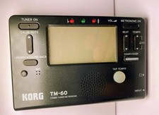Korg TM-60 Combo Tuner Metronome Band  Orchestra Piano Guitar TESTED WORKING