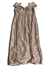 R&M Richards Woman Plus Size (Size 18) Metallic Dress Champagne