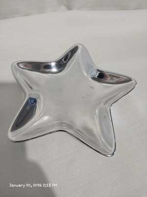 Studio Nova Star Tray Silver Tone Ceramic With Small Scratches