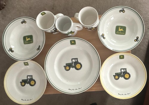 John Deere Tractor Design Licensed Gibson Mugs/Cups & Plates Dish Set