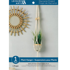 Leisure Arts Macrame Kit Plant Hanger, Macrame Kits For Adults Beginners, Plant