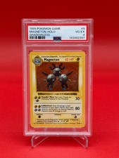 Pokemon TCG 1999 Shadowless Magneton Holo 9/102 PSA 4