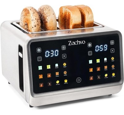 4 Slice Smart Toaster with Touchscreen, 1.5'' Extra Wide Slots for Bagels & Thick