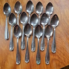 Fourteen 14 Wm. Rogers & Co. Original Silverplate 5 1/4" Teaspoons 