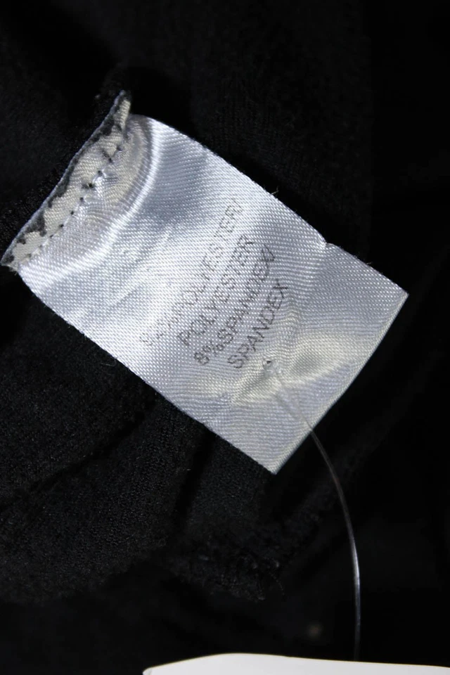 Calça de moletom feminina Pam & Gela cintura baixa perna reta dividida preta tamanho pequeno - Imagem 4 de 4