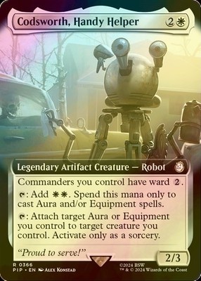 MTG Codsworth, Handy Helper No.366 FOIL PIP English Extended Art