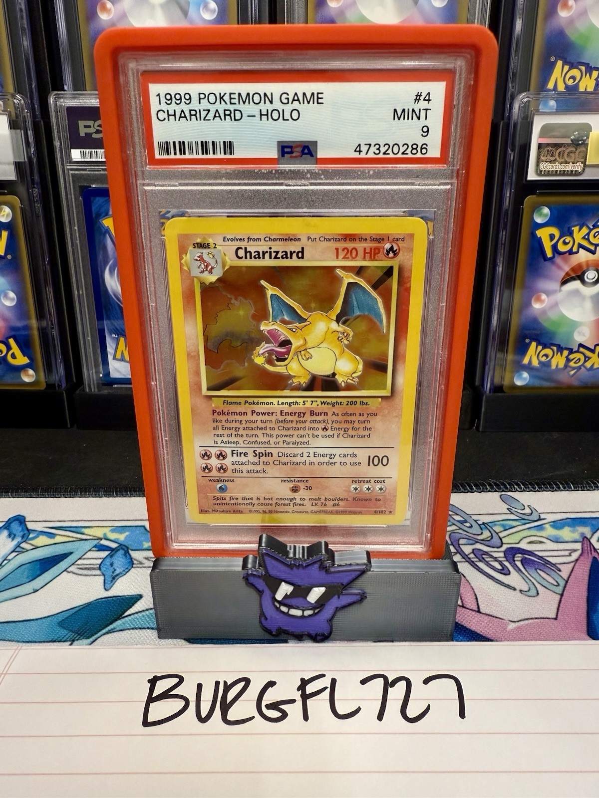 1999 Pokemon Base Set Unlimited Holo #4 Charizard PSA 9