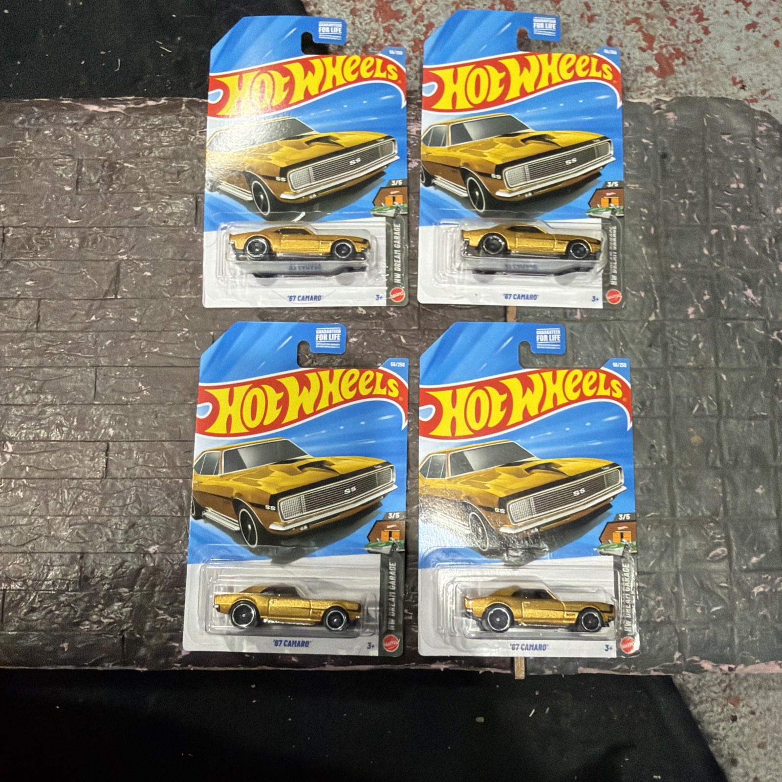 2026 Hot Wheels ~ '67 Camaro ~ HW Dream Garage ~ Gold ~ C Case Lot Of 4