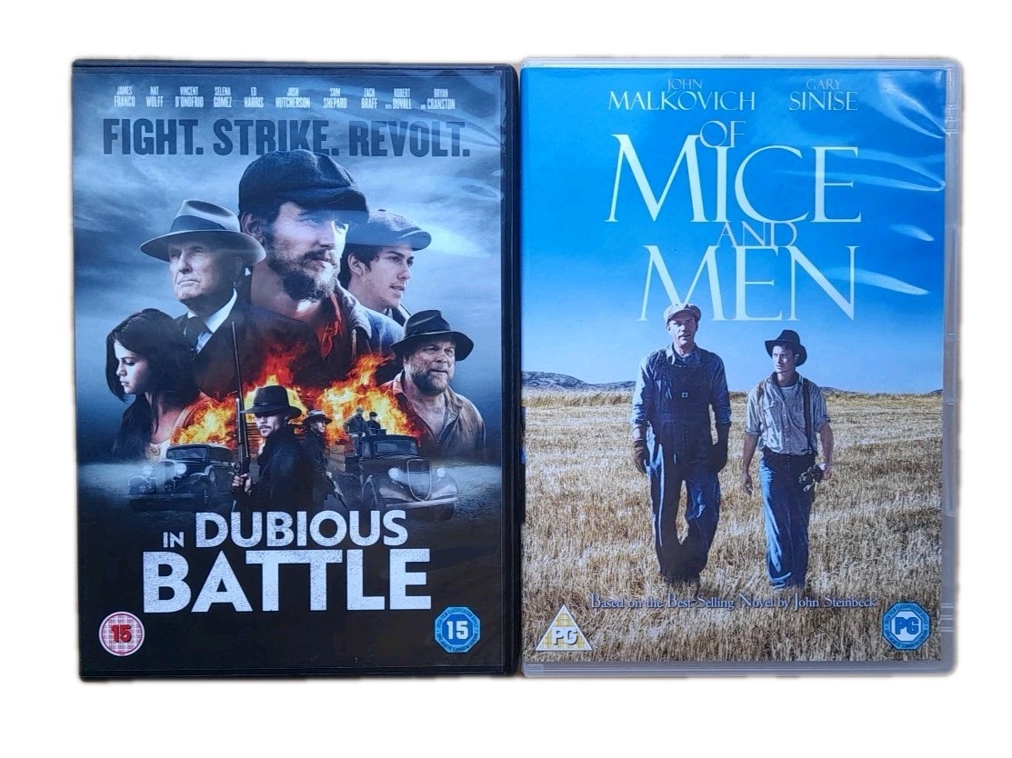 Of Mice & Men / In Dubious Battle DVD John Steinbeck Drama Film Adaptations