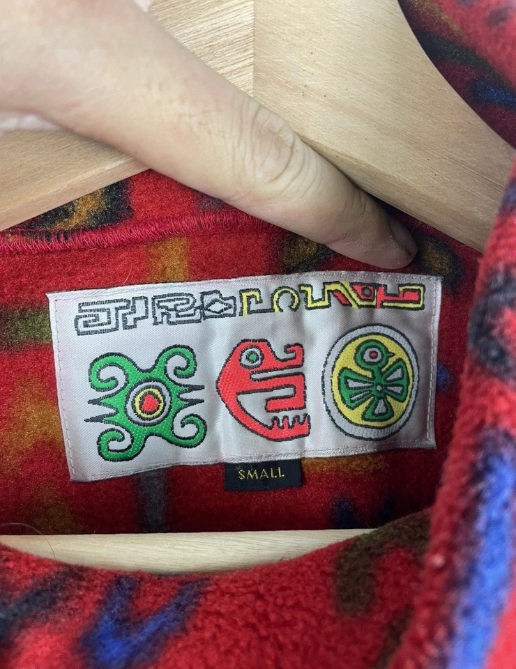 Vintage 90s Pro Spereo Polartec Fleece Pullover Japan Tribal ARTEC Fabric L - Image 3 of 4