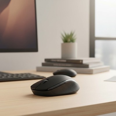 Logitech M170 Wireless Mouse - Black: 12- Battery Life, Ambidextrous Design