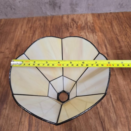Tiffany Style Leaded Stained Glass Lamp Shade Fluted Coned 20cm - Picture 12 of 12