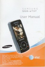 SAMSUNG SGH-a737 User Manual cellphone instructions - 2007 booklet - used