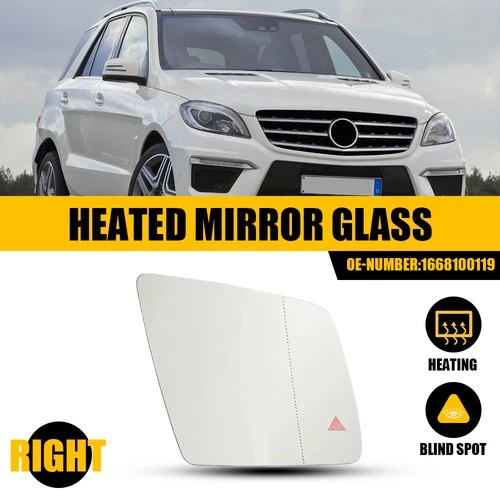 Passenger Side Mirror Glass with Heated & Blind Spot For Mercedes-Benz W166 B