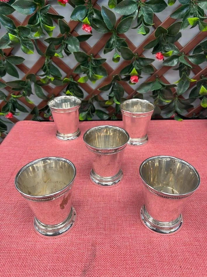 Lote de 5 tazas de julep Towle plateadas como nuevas de Towle Silversmiths Foto 3 de 4