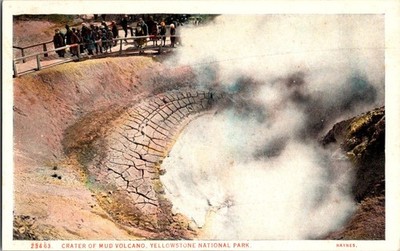Crater of Mud Volcano Yellowstone National Park Haynes Unposted WB Postcard