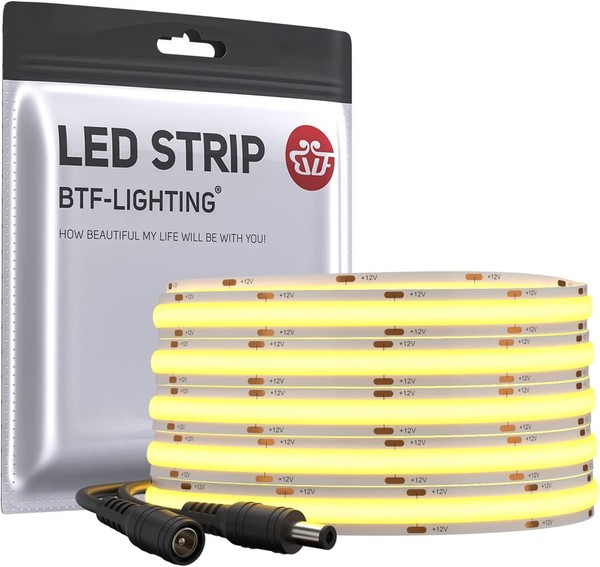 LED Streifen 5M 480 Leds Warmweiß 9W/M 12V Dimmbar Verformbar FüR InnenräUme-image