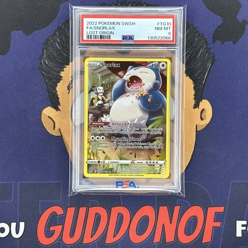 PSA 8 NEAR MINT 2022 Pokemon Lost Origin SNORLAX TG10 Full Art