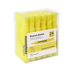 Dabo Shobo Yellow highlighter, 24 Pack -bright 1 Count Pack of 24 ,
