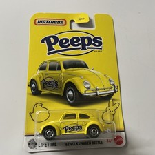 Matchbox VW 1962 Volkswagen Beetle Peeps Candy, Easter Basket Stuffer Yellow