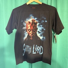 STAR WARS Darth Maul Sith Lord NWT Vintage 90s Black Sz XL KIDS 14/16