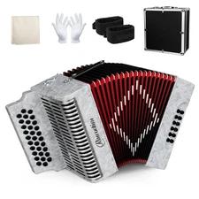 Accordion - 31 Key Diatonic, 12 Bass Buttons (G/C/F Tuning), Push-Pull