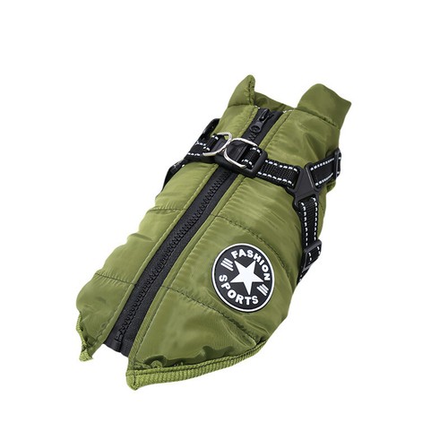 Winter Pet Dog Coat Warm Jacket with Harness Waterproof Breathable Puppy Outfits - Picture 16 of 21