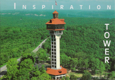 INSPIRATION TOWER, SHEPHARD OF THE HILLS HOMESTEAD THEATRE BRANSON POSTCARD 1K64