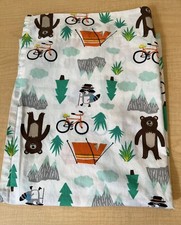Carters Kids Sz TODDLER Animal Camping Outdoors Flat Sheet