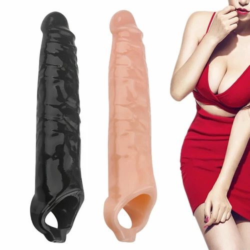 11"Male Cock-Girth-Enlarger-Enhancer-Penis-Extension-Extender-Sheath-Sleeve USA - Picture 9 of 29