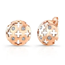 Dafina Majesty Studs in 14K Rose Gold with Diamonds Earrings