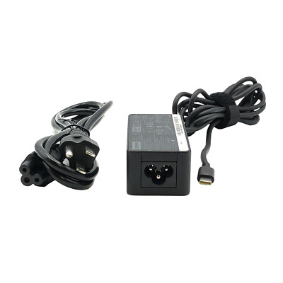 Genuine Lenovo AC/DC Power Adapter 45W for Lenovo 100e Chromebook Laptop w/PC