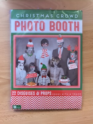 22 Christmas Crowd Fun Photo Booth Disguises & Party Props With Large Frame