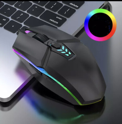 Wired Gaming Mouse 1600 DPI Optical 6 Button USB Mouse With RGB BackLight Mute 