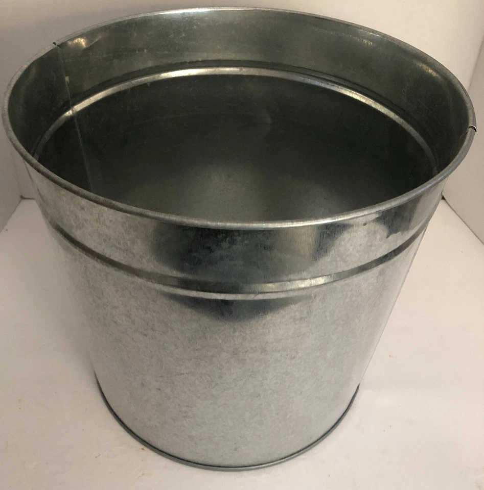 1ea METAL GALVANIZADO 11" DE ALTO CUBO, CUBO, MACETA - RARO - SE ENVÍA N 24 HORAS Foto 3 de 4